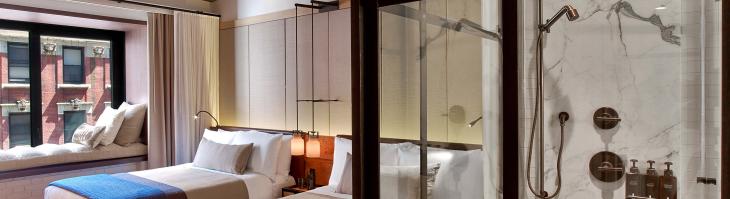 Shower in city view two bedroom at central park